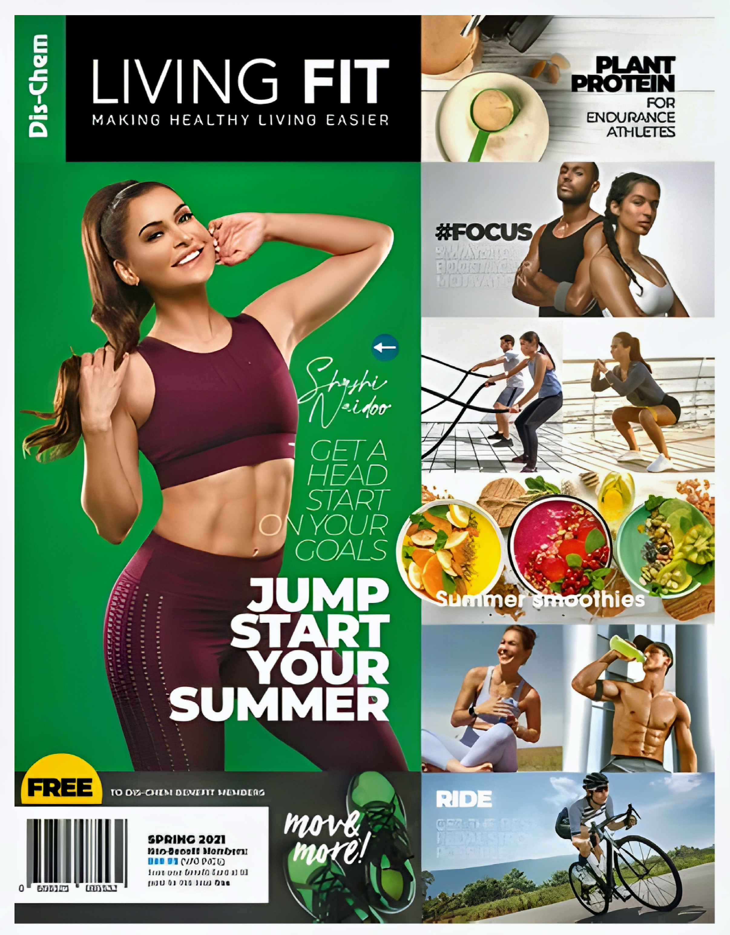Living Fit magazine cover.